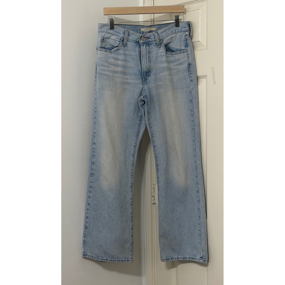 Levis 94 Women's sz 28 Baggy Bootcut Jeans Light Wash Denim High waist Y2K Retro